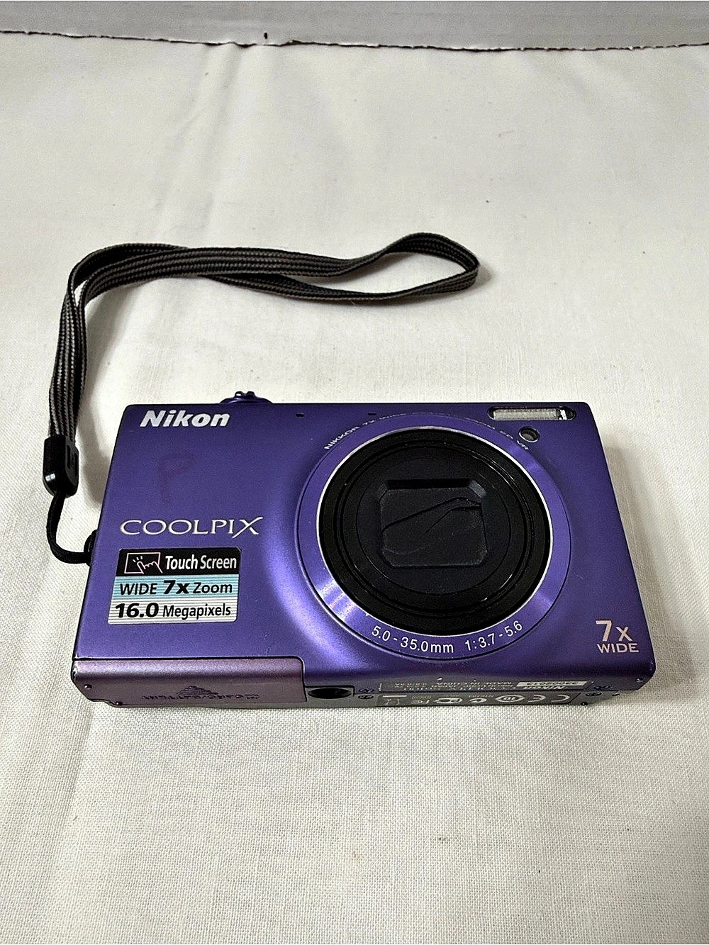 Nikon COOLPIX S6100 Purple Digital Camera with Accessories As Is For Parts “READ